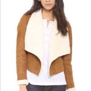 Light brown faux shearling jacket